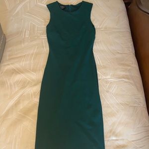Bebe dark green slim dress